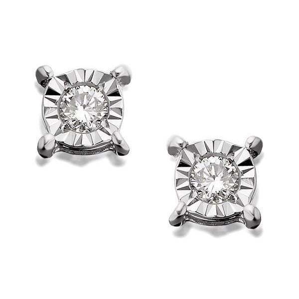 62748 Brilliant Cut 1.70 CT Round Cut Diamonds Lady Stud Earrings