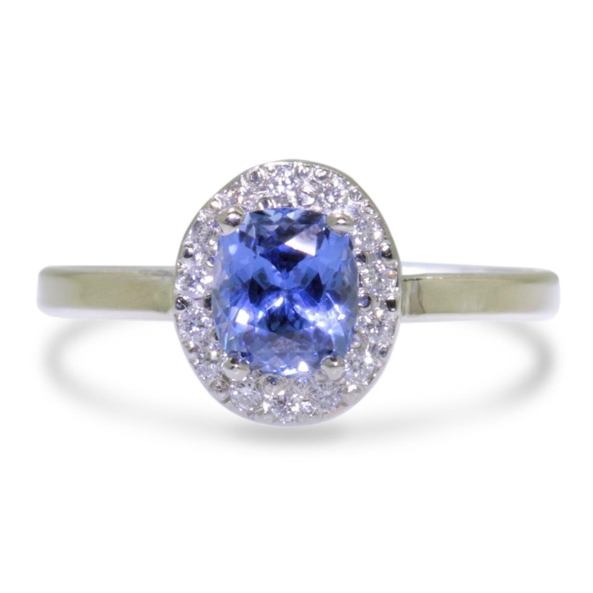 2.50 CT Ceylon Sapphire with Diamonds Wedding Ring, Size 6.5