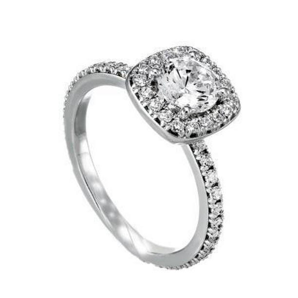 1.90 CT Diamond Wedding Ring, White Gold - Size 6.5