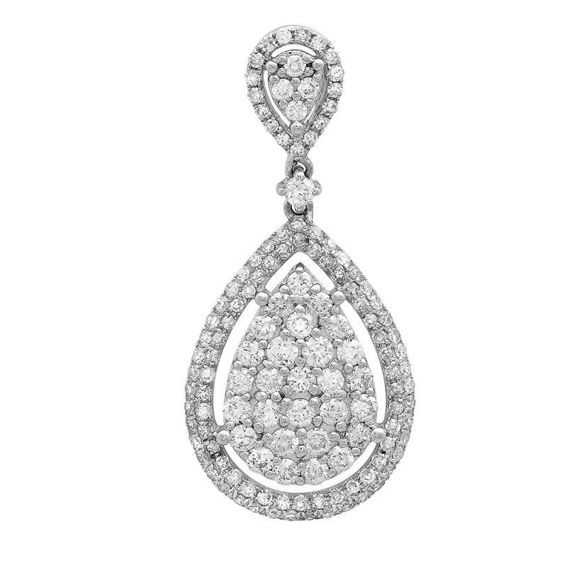 HC11626 1.28 CT 14K White Gold Diamond Pendant
