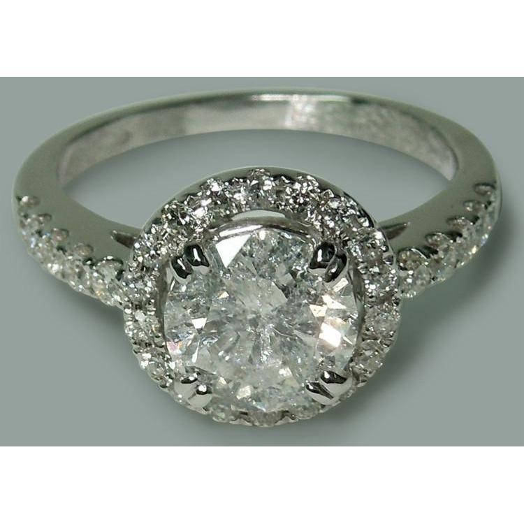 Picture of Harry Chad Enterprises 7766 2.72 CT Round Solitaire Engagement Ring&#44; 14K White Gold - Size 6.5