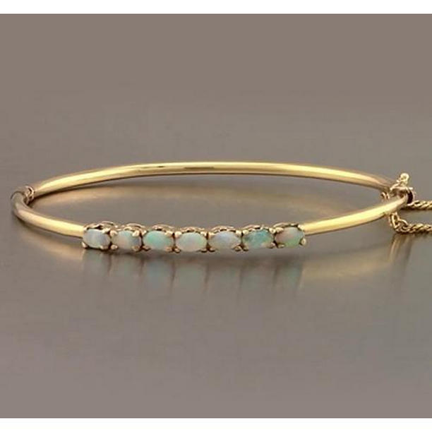 Picture of Harry Chad Enterprises 56596 5.25 CT Yellow Gold Womens Opal Bangle