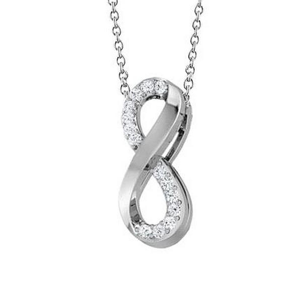 56642 2.10 CT Round Brilliant Cut Diamonds Pendant Necklace, 14K White Gold