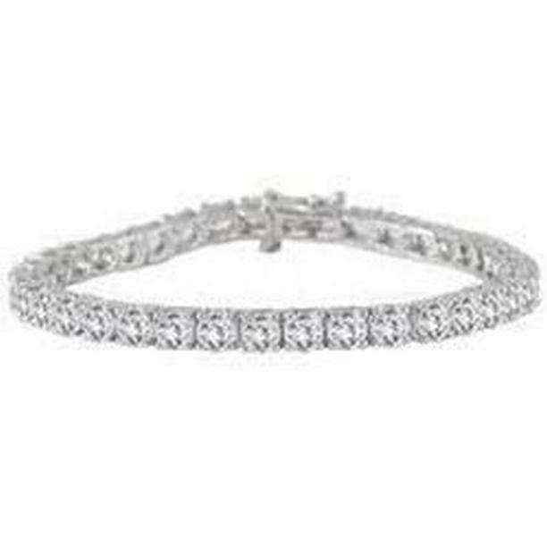 57472 4.5 CT Round Cut Diamond Solid White Gold Tennis Bracelet