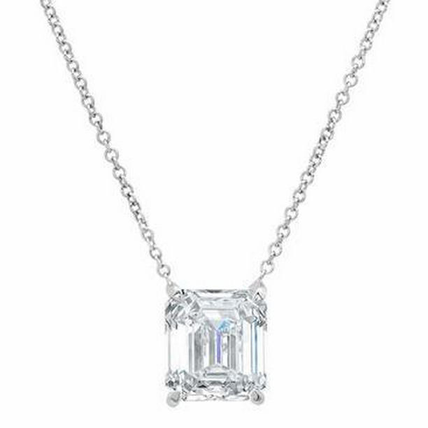 Picture of Harry Chad Enterprises 57493 1 CT Emerald Diamond Womens Necklace Pendant&#44; 14K White Gold