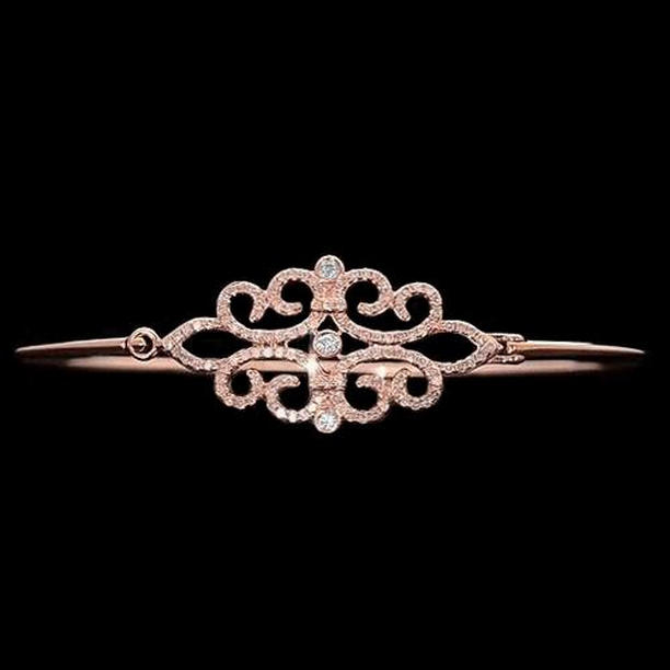 Picture of Harry Chad Enterprises 57590 Rose Gold 5 CT Womens Diamond Bangle