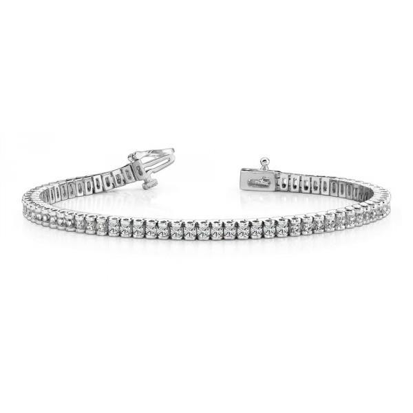 770 CT Round Channel Set Diamond Solid Gold Tennis Bracelet