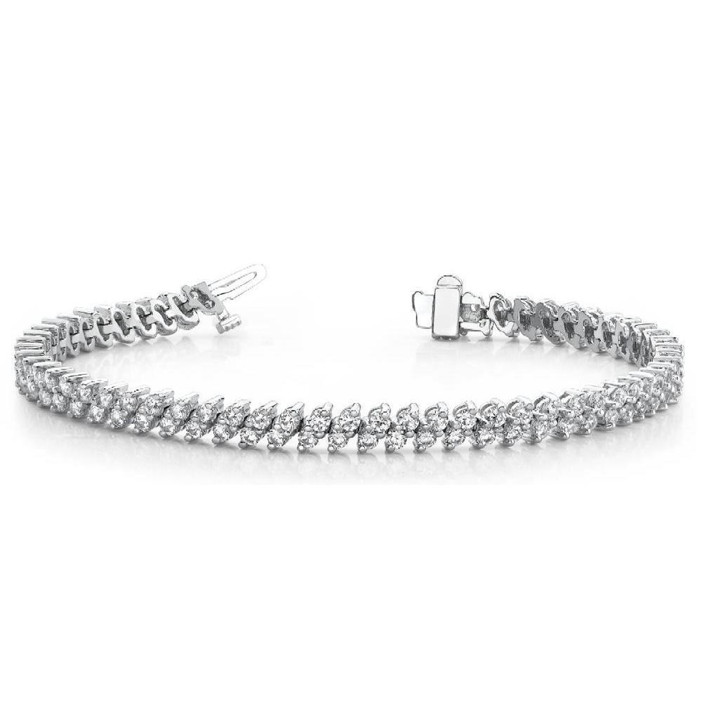 58834 6 CT Round Cut Diamond White Gold Lady Tennis Bracelet
