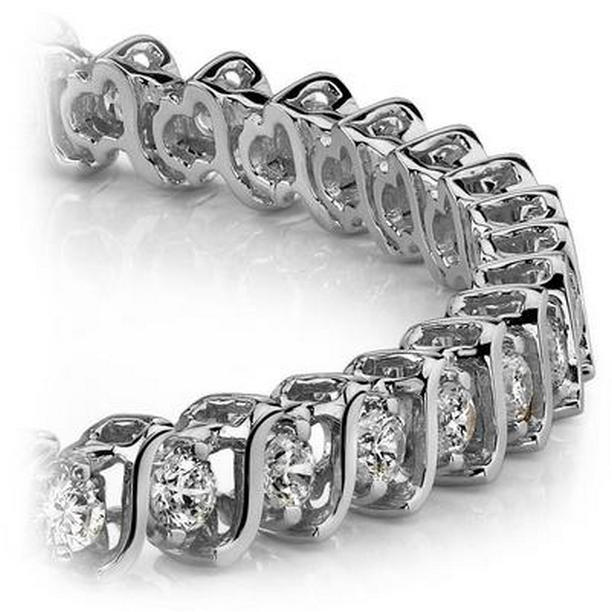 Sparkling Diamond S Style 5.55 CT Fine Tennis Bracelet