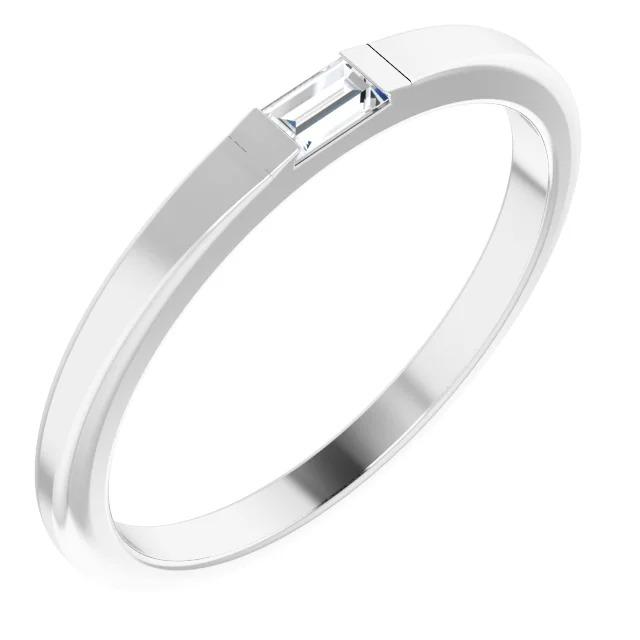 Picture of Harry Chad Enterprises 59929 Wedding Band 0.30 CT White Gold Mens Ring&#44; Size 8