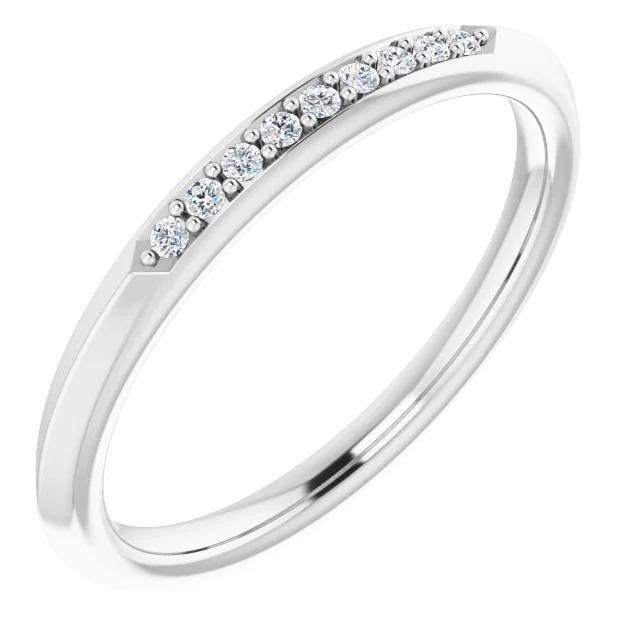 59931 0.54 CT Womens Prong Setting Diamond Anniversary Band, Size 6.5