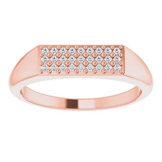 62820 0.50 CT Diamond Eternity Band, 14K Rose Gold - Size 6.5