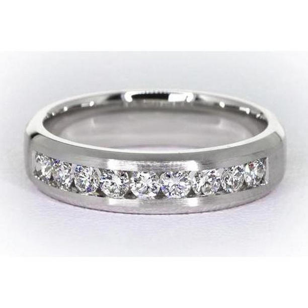 Picture of Harry Chad Enterprises 62846 1.35 CT Channel Set Round Diamond Wedding Band&#44; Size 8