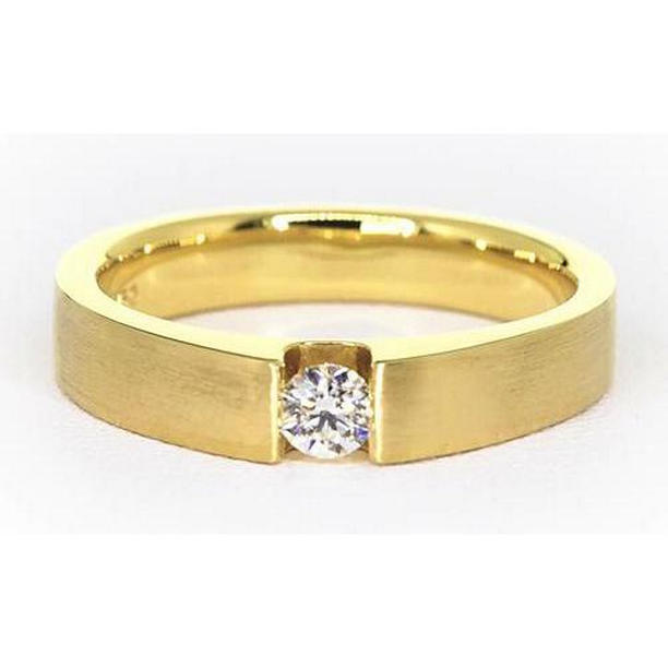 Picture of Harry Chad Enterprises 62874 Mens Ring 14K Yellow Gold 0.75 CT Tension Set&#44; Size 8