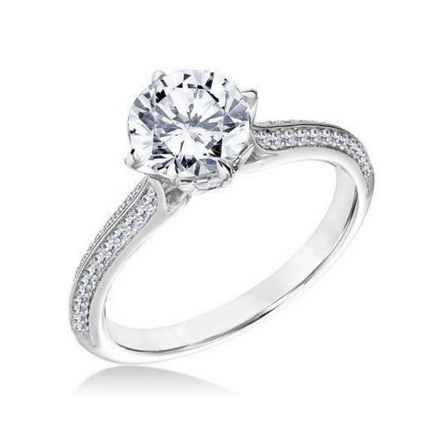 Picture of Harry Chad Enterprises 63671 1.90 CT Round Cut Womens Diamond Engagement Ring, Size 6.5