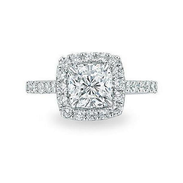 63705 1.97 CT Diamonds Engagement Ring, 14K White Gold - Size 6.5
