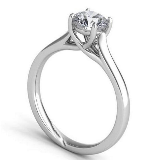 64337 Solitaire Brilliant Cut 1.25 CT Diamond Wedding Ring, White Gold - Size 6.5