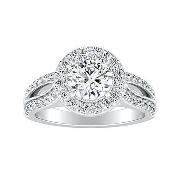 2.80 CT Round Diamond Anniversary Ring, 14K White Gold - Size 6.5