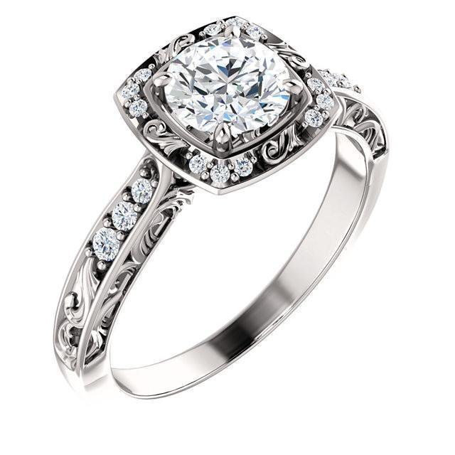 8293 1.66 CT Round Diamond Engagement Anniversary Ring, 14K White Gold - Size 6.5