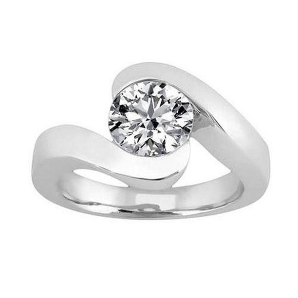 Picture of Harry Chad Enterprises 13146 2.50 CT Diamond Solitaire Engagement Ring&#44; White Gold - Size 6.5