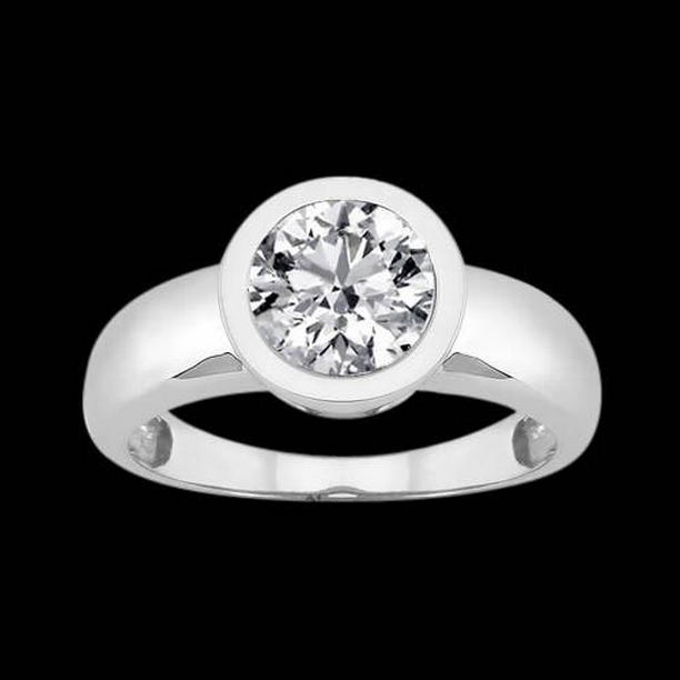 Picture of Harry Chad Enterprises 132 2 CT Solitaire Diamond Engagement Ring&#44; 14K White Gold - Size 6.5
