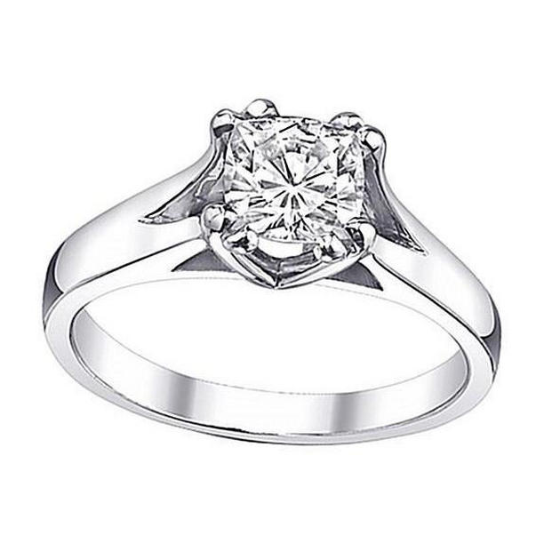 Picture of Harry Chad Enterprises 13218 0.75 CT Cushion Diamond Womens Solitaire Ring&#44; White Gold - Size 6.5