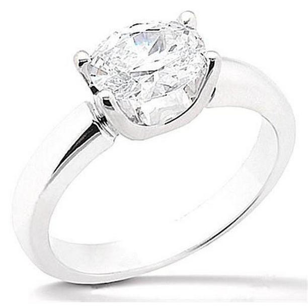 Picture of Harry Chad Enterprises 13234 2.01 CT Oval Fancy Diamond Solitaire Engagement Ring&#44; Size 6.5