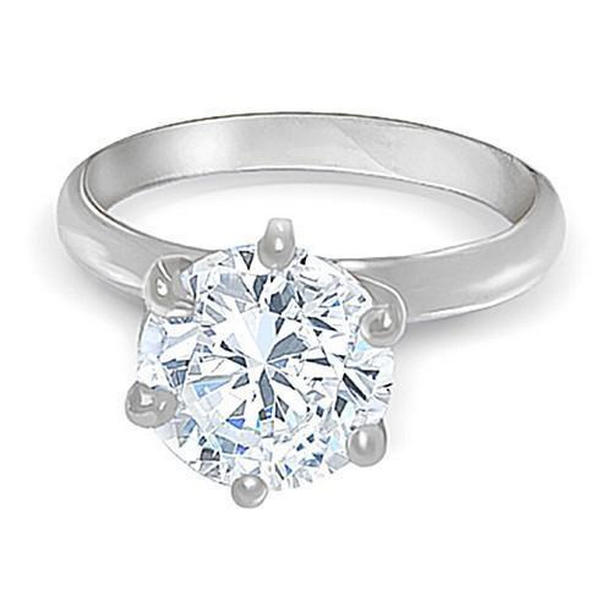Picture of Harry Chad Enterprises 13328 1.50 CT Round Diamond 14K White Gold Solitaire Ring&#44; Size 6.5