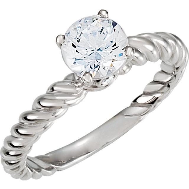 Picture of Harry Chad Enterprises 13680 2.20 CT Round Diamond Solitaire Ring&#44; 14K White Gold - Size 6.5
