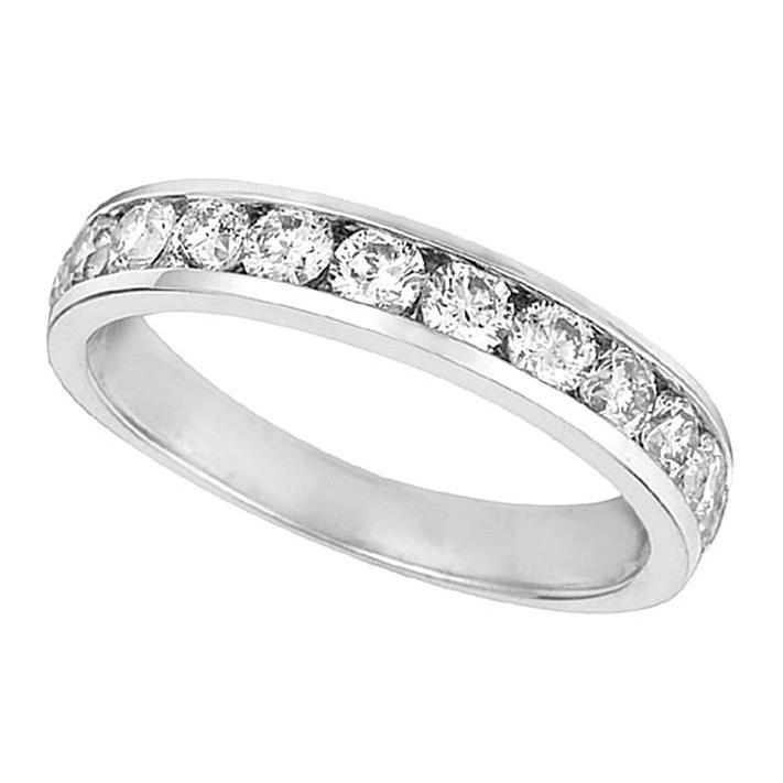 Picture of Harry Chad Enterprises 13817 2.40 CT Round Diamond Channel Set Band&#44; 14K White Gold - Size 6.5