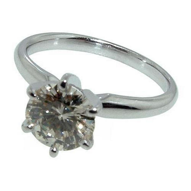 Picture of Harry Chad Enterprises 13866 1 CT Diamond Prong Style Solitaire Engagement Gold Ring, Size 6.5