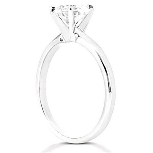 2165 150 CT Diamond 18K White Gold Solitaire Ring Size 65