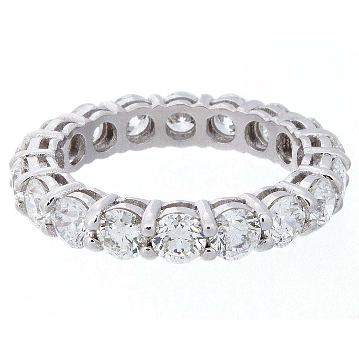 3.60 CT Round Diamond Gold Eternity Ladies Band, Size 6.5