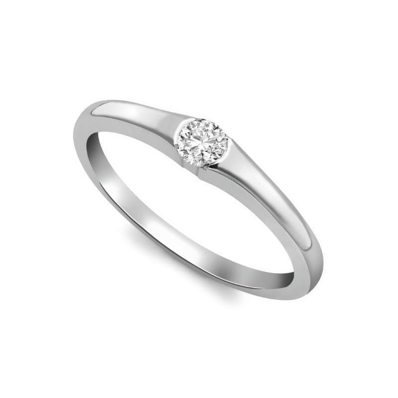 Picture of Harry Chad Enterprises 37964 1.25 CT Sparkling Round Cut Diamond Solitaire Engagement Ring, Size 6.5