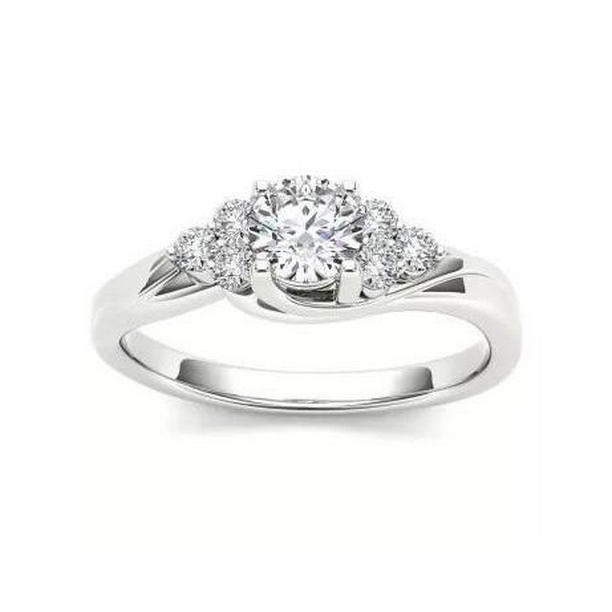 38044 1.85 CT Sparkling Round Diamond Engagement Ring, White Gold - Size 6.5