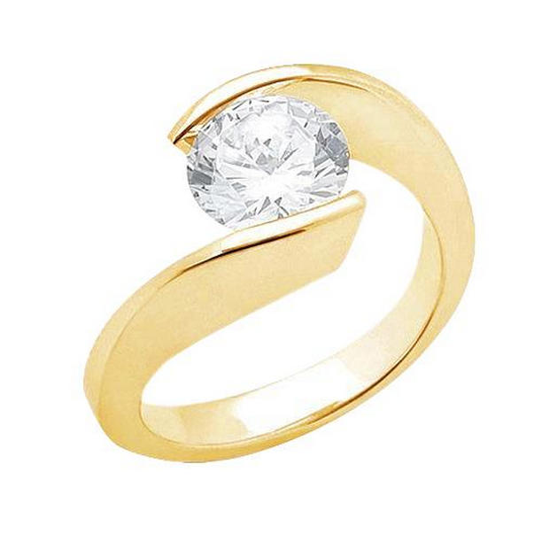 Picture of Harry Chad Enterprises 38066 2.50 CT Sparkling Diamond Engagement Ring&#44; Yellow Gold - Size 6.5