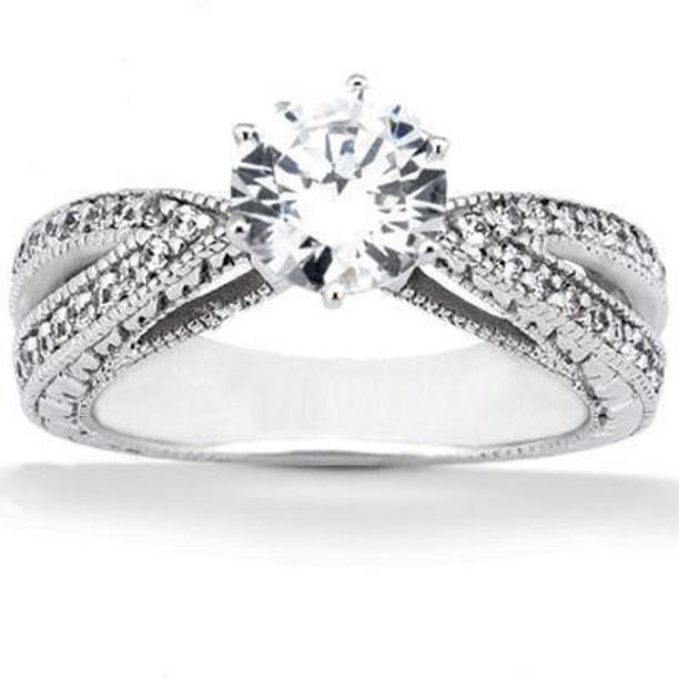 50515 2.01 CT Diamonds Engagement Ring, White Gold - Size 6.5