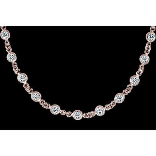 Picture of Harry Chad Enterprises 50535 10 CT Diamond Necklace by Pendant Bezel Set