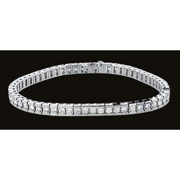 50547 6 CT Diamond Channel White Gold Bracelet