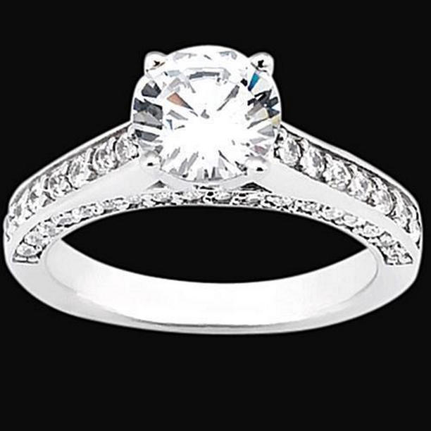 50559 2.01 CT Diamonds Ring with Accents, White Gold - Size 6.5