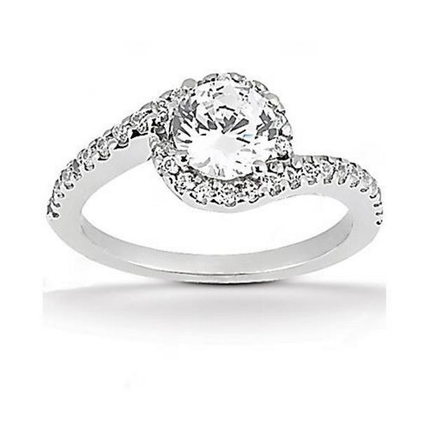 Picture of Harry Chad Enterprises 50562 2.03 CT Womens Diamond Solitaire Engagement Wedding Ring with Accents, Size 6.5