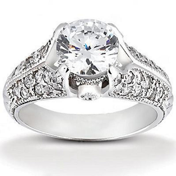 Picture of Harry Chad Enterprises 50570 1.85 CT Diamond Antique Style Ring with Accents, Size 6.5