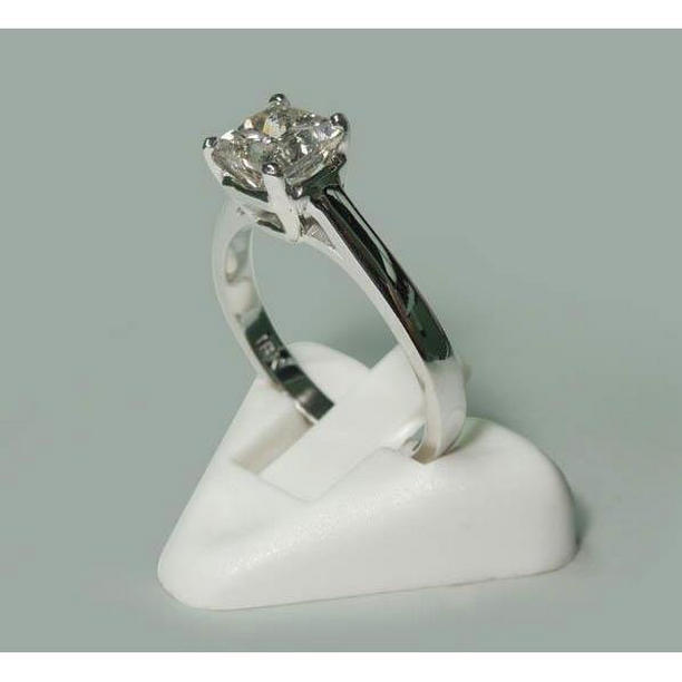 50600 1.50 CT Princess Diamond Solitaire Engagement Ring, White Gold - Size 6.5