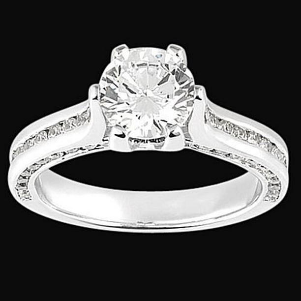Picture of Harry Chad Enterprises 50620 2.26 CT Round Diamond Womens Gold Engagement Ring, Size 6.5