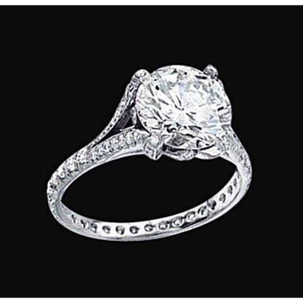 2.36 CT Diamonds Royal Engagement Ring, White Gold - Size 6.5
