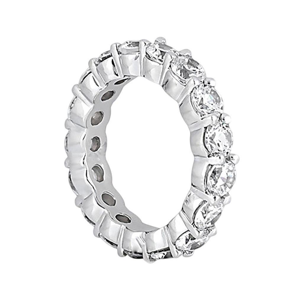 5223 4.25 CT Round Diamond Gold Engagement Band, Size 6.5