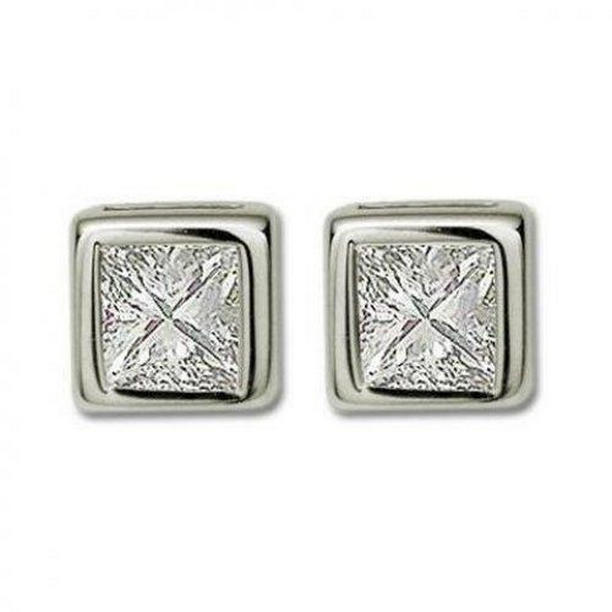 Princess Cut 2 CT Fine Diamond Stud Earring