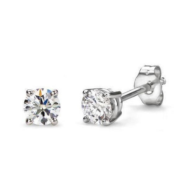 52454 1.80 CT Womens White Gold Round Cut Diamond Stud Earrings