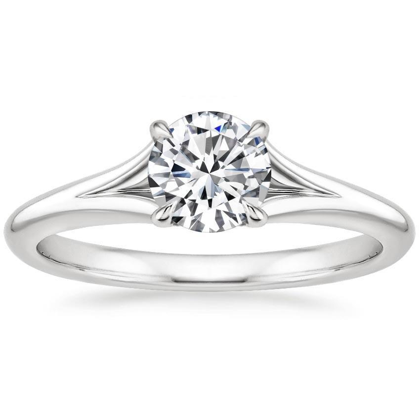 Picture of Harry Chad Enterprises 55007 Round Cut 1.50 CT Diamond Solitaire Ring, 14K White Gold - Size 6.5