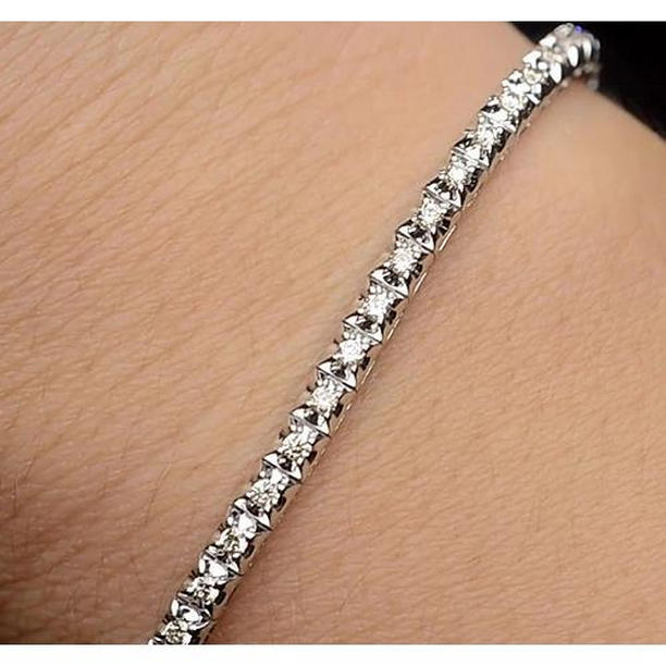 Diamond 4 CT Prong Set Womens Tennis Bracelet